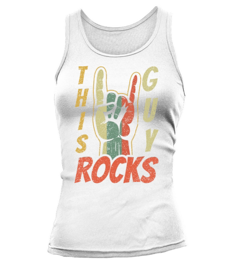 Vintage Retro Rock Sign Rock Hand Metal Guy Rocker Tank top Woman