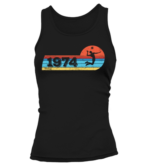 Volleyball-players Vintage 1974 Birthday game Tank top Woman
