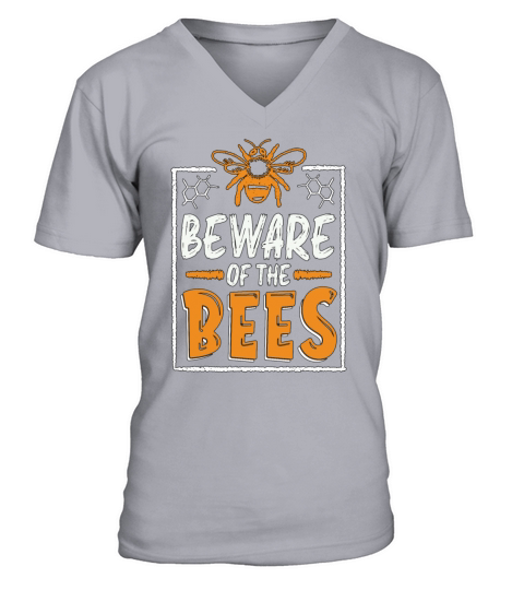 Beekeeping Beware Of The Bees Apiarist Beekeeper V-Neck T-shirt