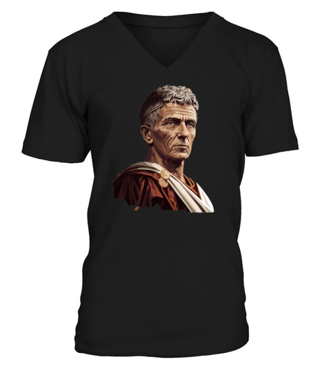 claudius ancient rome emperor clipart V-Neck T-shirt