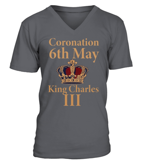 Coronation 6th May King Charles III V-Neck T-shirt