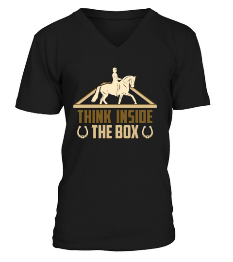 Dressage Think Inside The Horses Dressage Rider V-Neck T-shirt