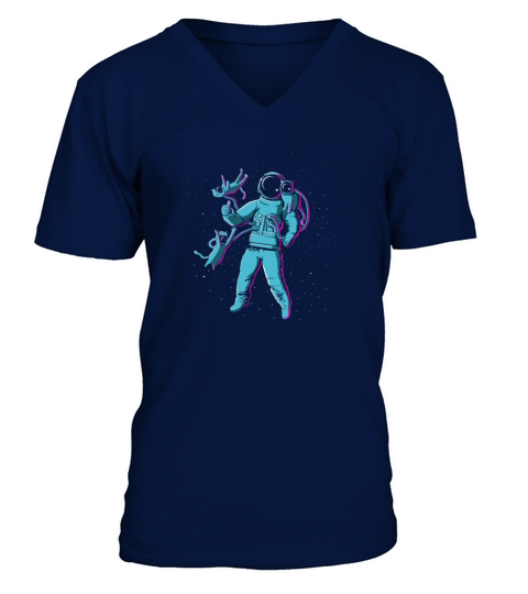 Intergalactic Cat Fancy Enthusiast V-Neck T-shirt