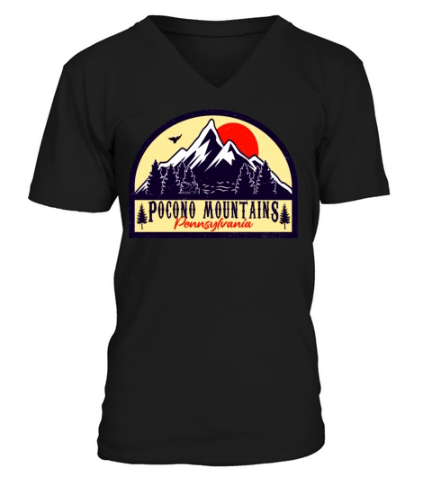 Pocono Mountains Pennsylvania V-Neck T-shirt