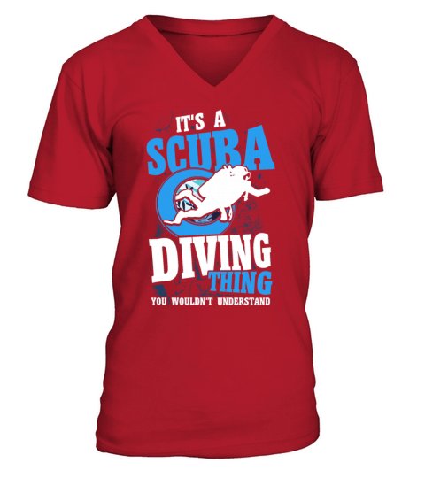 Scuba Diving Gift Underwater Lover Scuba Diver V-Neck T-shirt