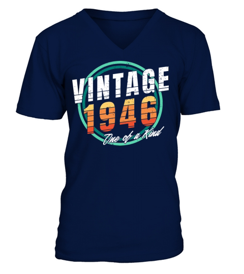 Vintage 1946 Shirt for Men Women 77 Year Old 77th V-Neck T-shirt