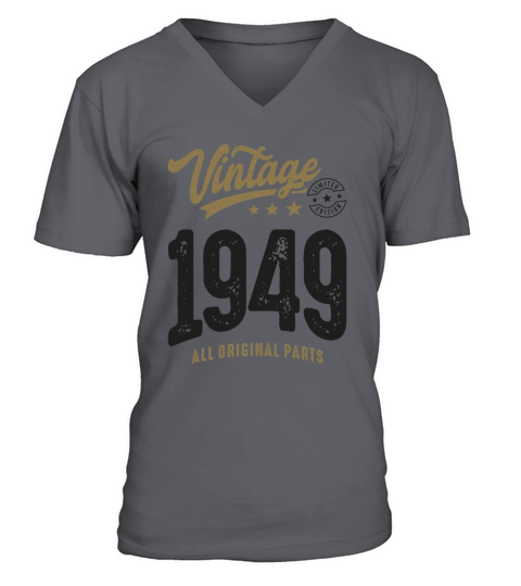 Vintage 1949 73rd Birthday V-Neck T-shirt
