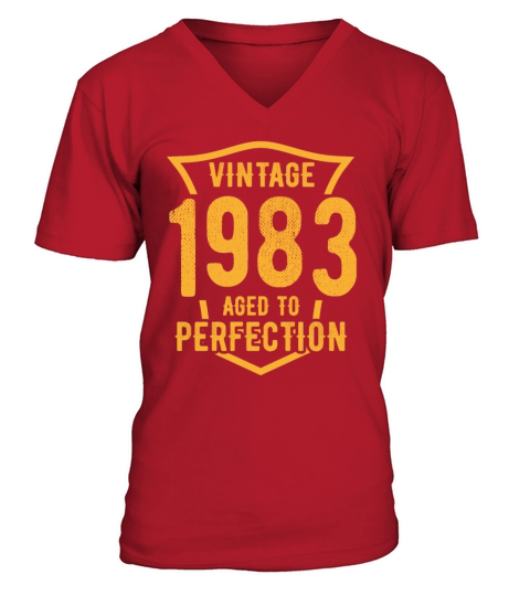 Vintage 1983 Aged to Perfection V-Neck T-shirt