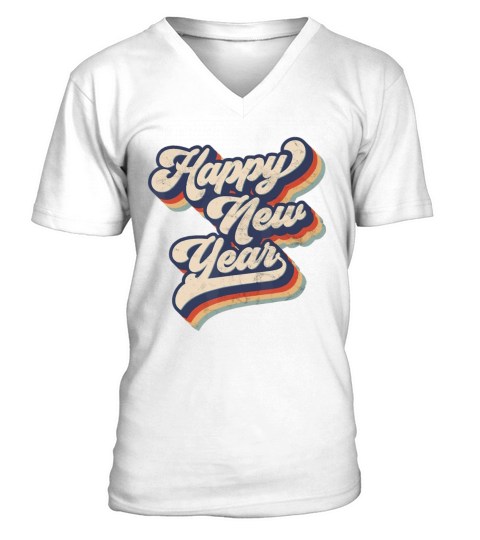 Vintage Happy New Year NYE Party - Funny New Years V-Neck T-shirt