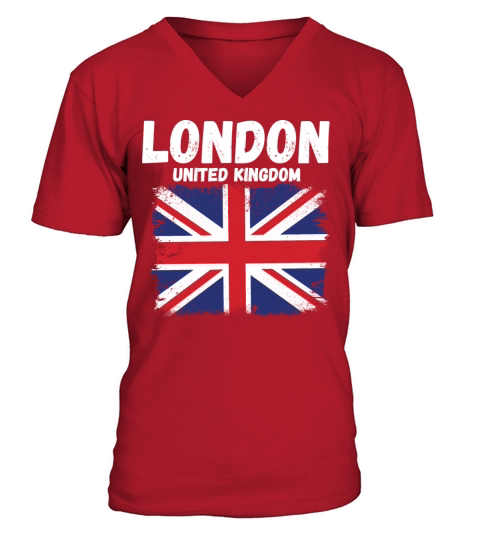 Vintage London England Funny Quote Kingdom Souveni V-Neck T-shirt