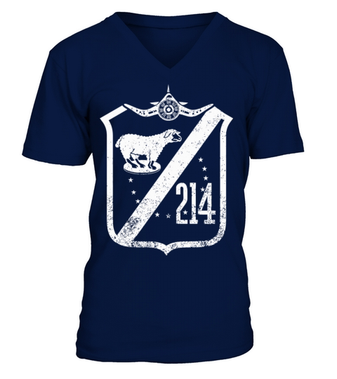 Vintage White Ww2 Squadron Patch Vma 214 Black She V-Neck T-shirt