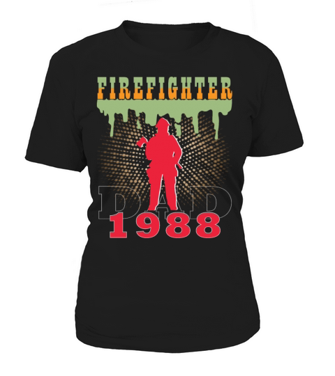 1988 vintage fireman birthday firefighter Women's T-Shirt