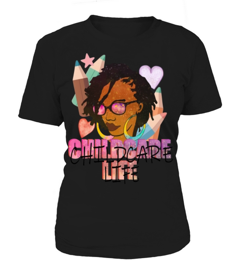 Afro Woman Childcare Life Women's T-Shirt