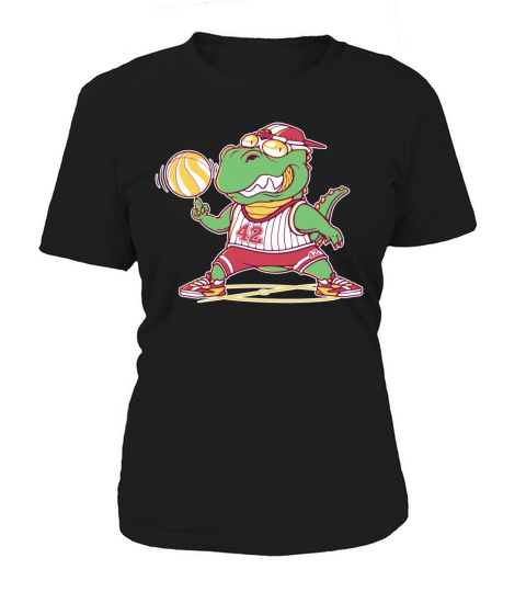 Basketball Dino T-Rex Player Sport Comic Cartoon Women's T-Shirt