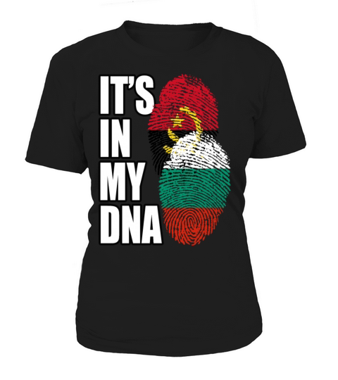 Bulgarian And Angolan Mix Heritage DNA Flag Women's T-Shirt