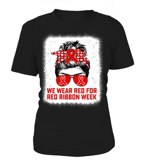 We Wear Red For Red Ribbon Week Awareness Teacher Women's T-Shirt