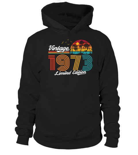 1973 Vintage born in Retro age Birthday gift idea Hoodie Unisex