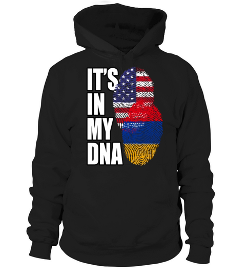 Armenian And American Mix Heritage DNA Flag Hoodie Unisex