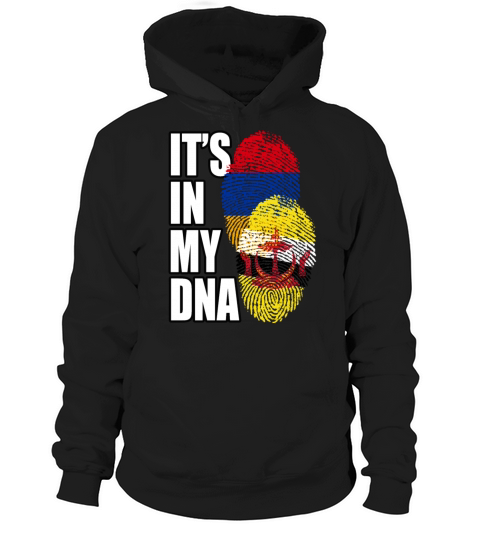 Armenian And Bruneian Mix Heritage DNA Flag Hoodie Unisex