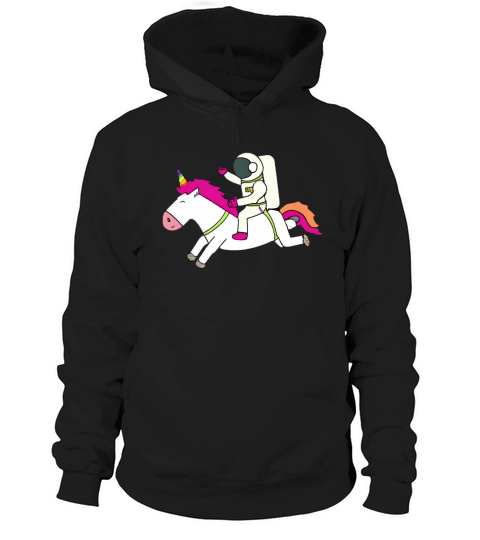 Astronaut riding a unicorn Hoodie Unisex