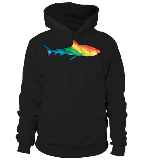 Colorful Rainbow Shark With Smoke And Fog Hoodie Unisex