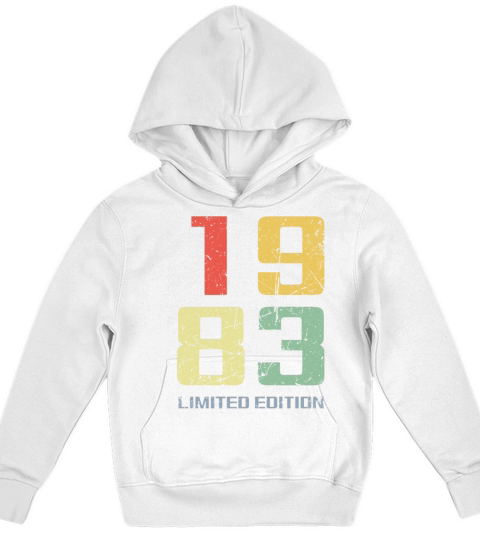40 Years Vintage 1983 Retro 40th Birthday Kids Hoodie