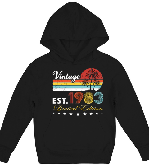 40th birthday vintage 1983 limited edition Kids Hoodie