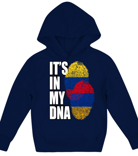 Armenian And Colombian Mix Heritage DNA Flag Kids Hoodie