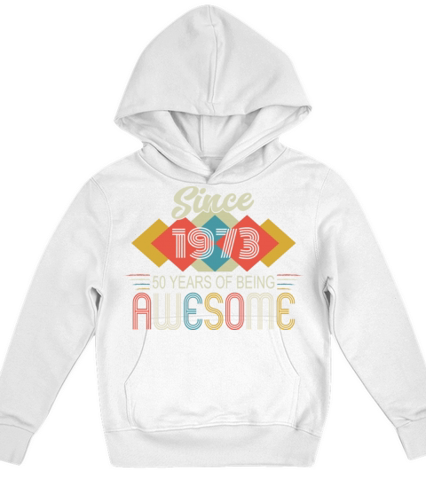 Awesome Since 1973 Birthday Retro Sayings Kids Hoodie