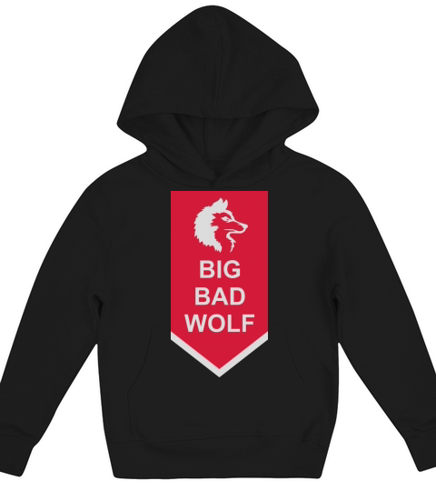big bad wolf quote Kids Hoodie