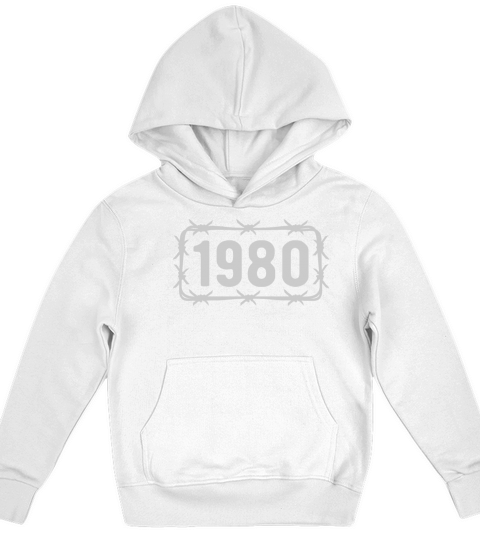 Birthday Vintage 1980 Barbed Wire Kids Hoodie