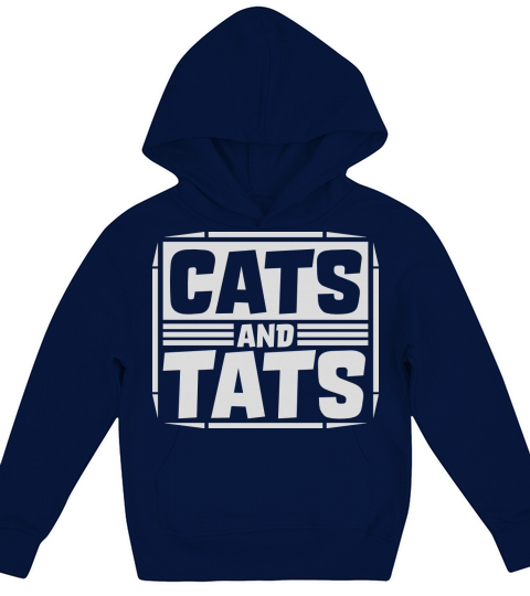 cats and tats quote Kids Hoodie