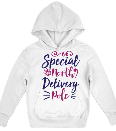 Christmas Special Delivery North Pole Kids Hoodie
