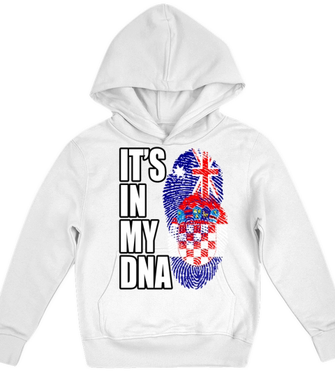 Croatian And Australian Mix Heritage DNA Flag Kids Hoodie