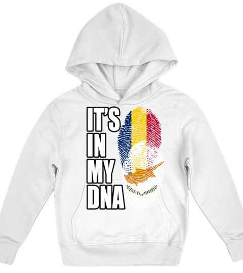Cypriot And Chadian Mix Heritage DNA Flag Kids Hoodie