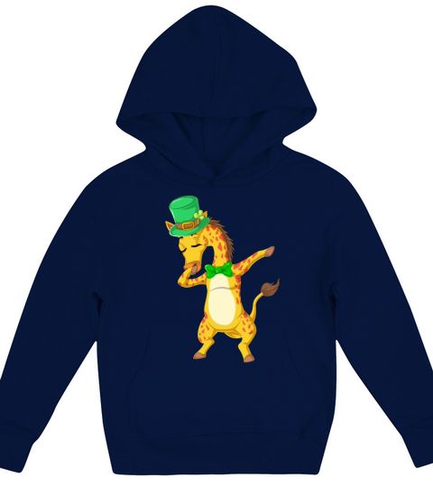 dabbing giraffe st patricks day Kids Hoodie