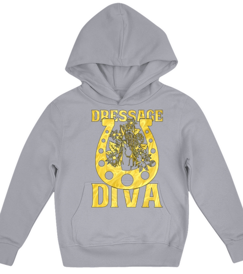 Dressage Diva Equines Horse Riding Dressage Rider Kids Hoodie