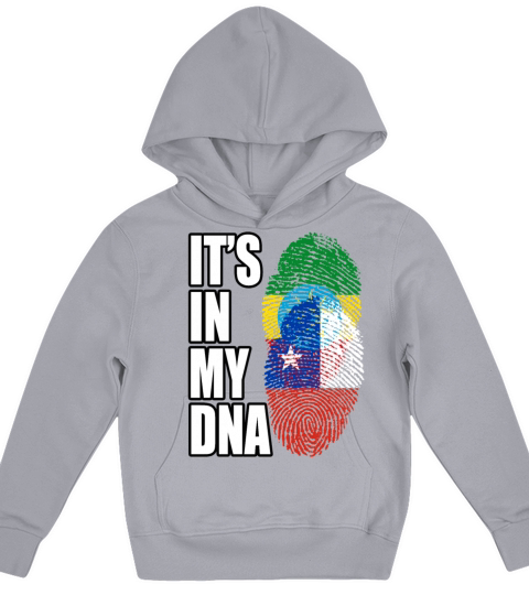 Ethiopian And Chilean Mix Heritage DNA Flag Kids Hoodie