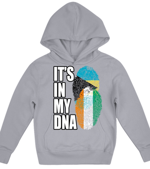 Ivorian And Bahamian Mix Heritage DNA Flag Kids Hoodie