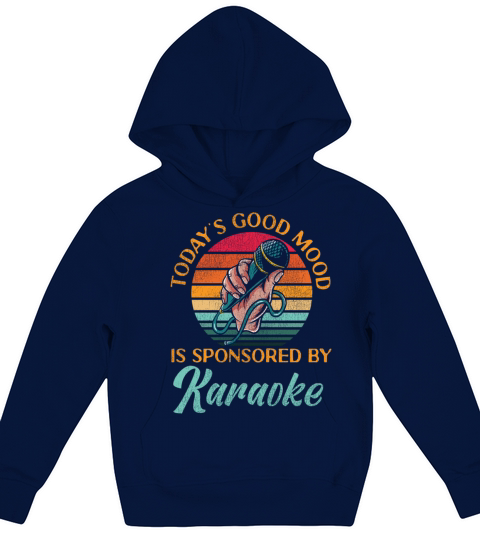 Karaoke Singer Retro Vintage Kids Hoodie