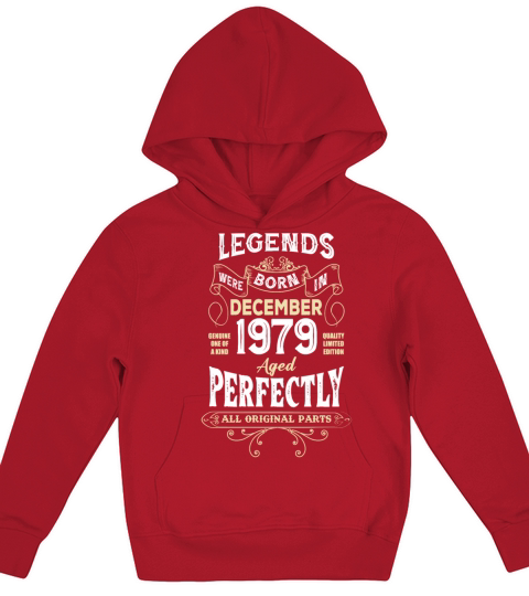 Legends Were Born In December 1979 Birthday Kids Hoodie