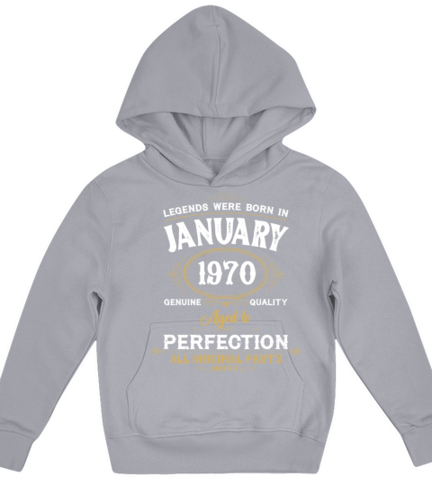 Legends Were Born In January 1970 Kids Hoodie