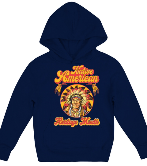 Native American Heritage Month Peace Love Native Kids Hoodie