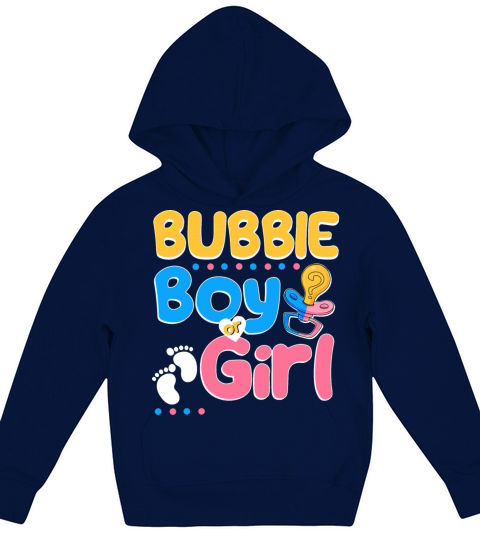 Pink or Blue Bubby Loves You Jewish Grandmother Kids Hoodie