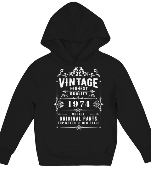 Vintage 1974 Vintage Kids Hoodie