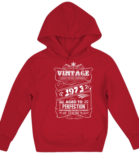 Vintage Aged To Perfection 1973 Kids Hoodie