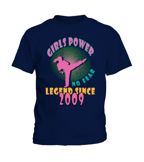 2009 vinatge Girls Power Birthday Kids T-Shirt