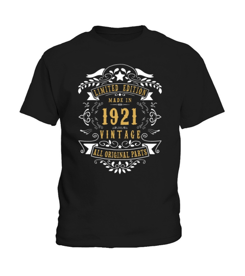 99 Years Old Made In 1921 Vintage 99Th Birthday Id Kids T-Shirt