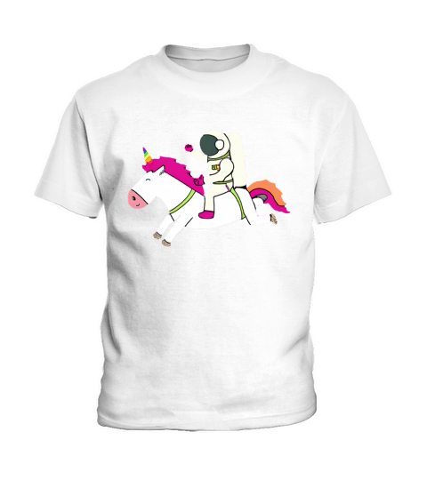Astronaut riding a unicorn Kids T-Shirt
