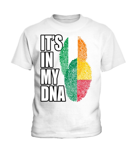 Beninese And Irish Mix Heritage DNA Flag Kids T-Shirt